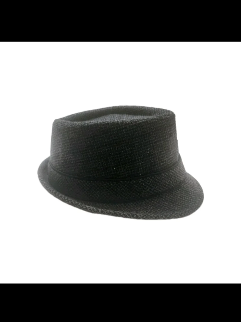 Sean John Gray/Black Polyester Fedora Hat, Y2K